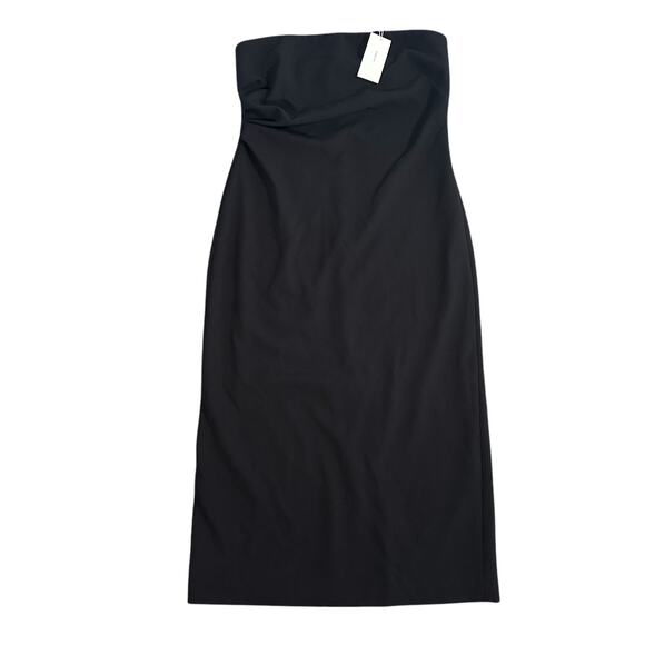 Vince Black Strapless Midi Dress - Picture 3 of 9